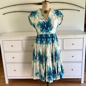 Anthropologie Maple A Line cotton midi summer dress vintage style